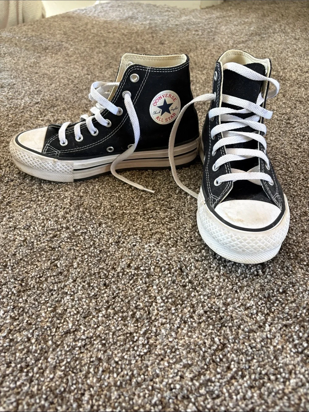 Converse Platform Black & White Kids High Top Sneakers